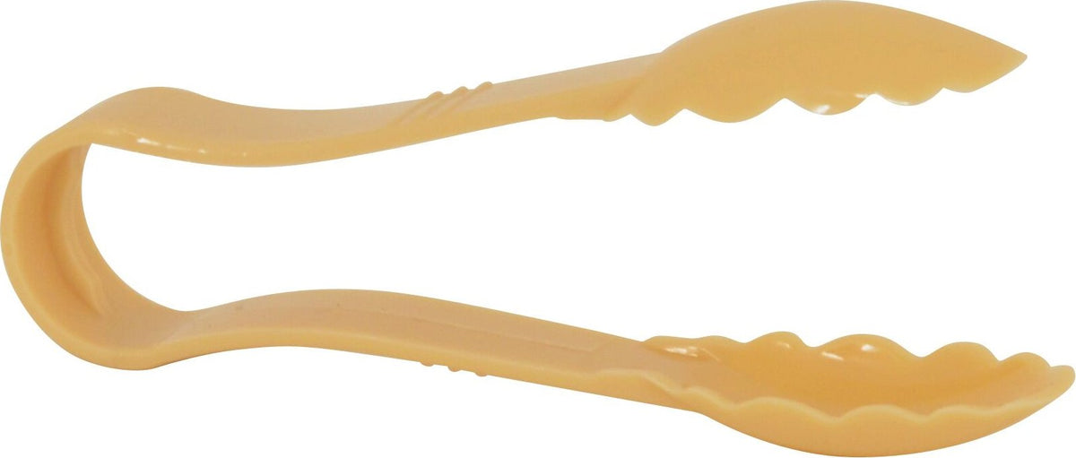 Omcan - 9” Beige Polycarbonate Scallop Tong, Pack of 50 - 80153