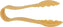 Omcan - 9” Beige Polycarbonate Scallop Tong, Pack of 50  - 80153