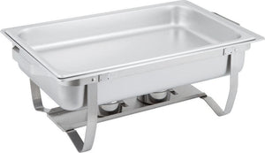 Omcan - 9 QT Stainless Steel Chafing Dish with Foldable Legs (8.5 L), 2/cs - 31354