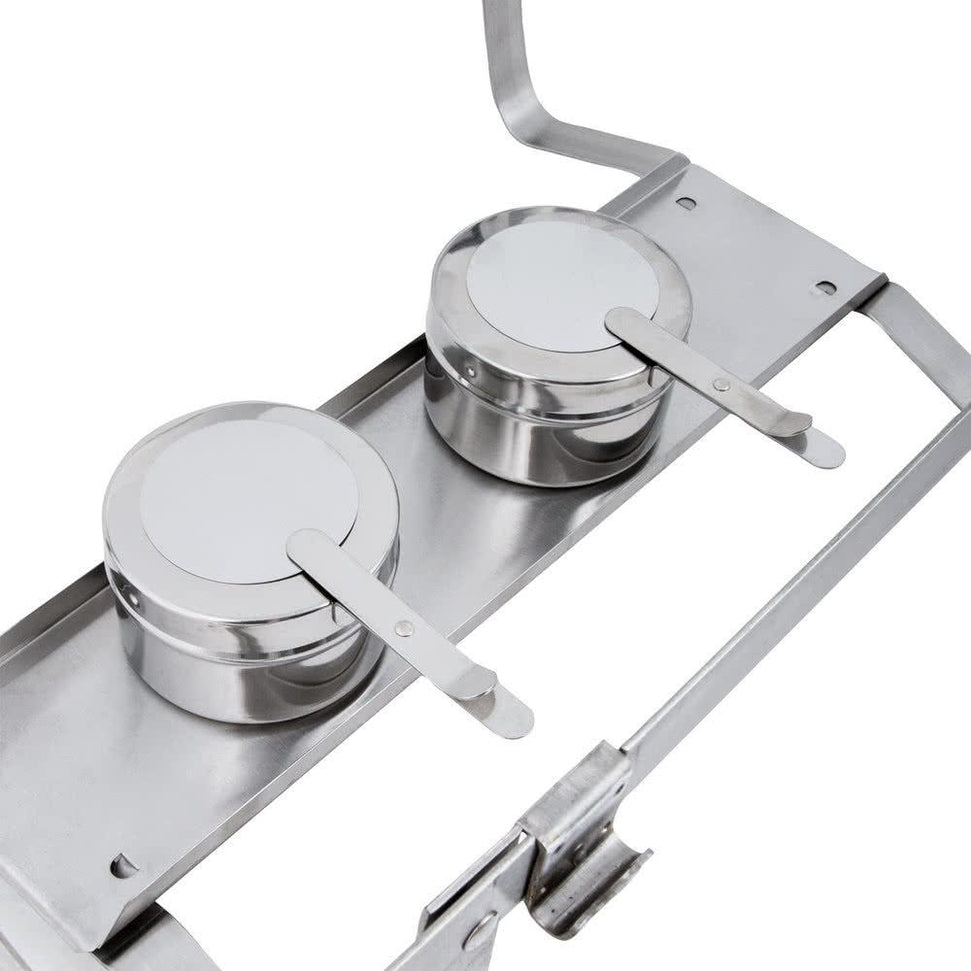 Omcan - 9 QT Stainless Steel Chafing Dish with Foldable Legs (8.5 L), Pack of 2 - 31354