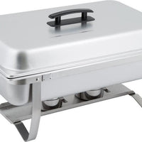 Omcan - 9 QT Stainless Steel Chafing Dish with Foldable Legs (8.5 L), Pack of 2 - 31354