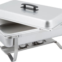 Omcan - 9 QT Stainless Steel Chafing Dish with Foldable Legs (8.5 L), Pack of 2 - 31354