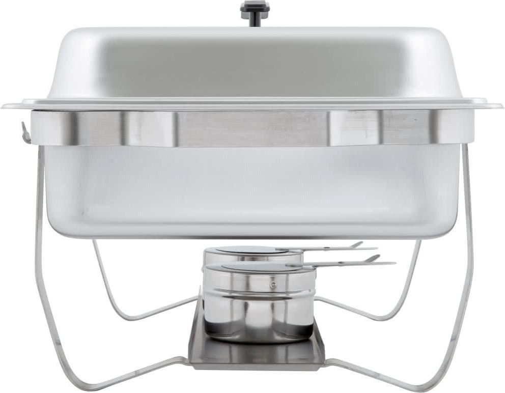 Omcan - 9 QT Stainless Steel Chafing Dish with Foldable Legs (8.5 L), Pack of 2 - 31354