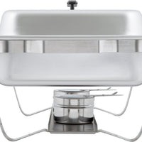 Omcan - 9 QT Stainless Steel Chafing Dish with Foldable Legs (8.5 L), Pack of 2 - 31354