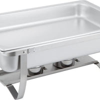 Omcan - 9 QT Stainless Steel Chafing Dish with Foldable Legs (8.5 L), Pack of 2 - 31354