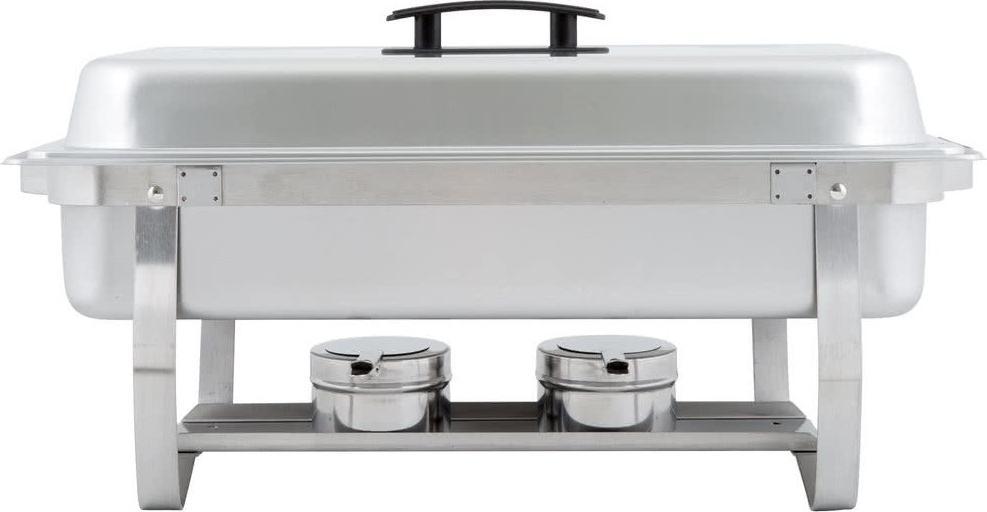 Omcan - 9 QT Stainless Steel Chafing Dish with Foldable Legs (8.5 L), Pack of 2 - 31354