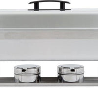 Omcan - 9 QT Stainless Steel Chafing Dish with Foldable Legs (8.5 L), Pack of 2 - 31354