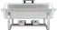 Omcan - 9 QT Stainless Steel Chafing Dish with Foldable Legs (8.5 L), Pack of 2 - 31354