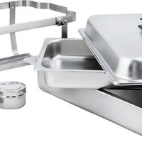Omcan - 9 QT Stainless Steel Chafing Dish with Foldable Legs (8.5 L), Pack of 4 - 31354