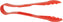 Omcan - 9” Red Polycarbonate Scallop Tong, Pack of 50  - 80156