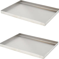 Omcan - 9″ x 12″ x 1″ Stainless Steel Pan With Drain Holes, Pack of 2 - 43512