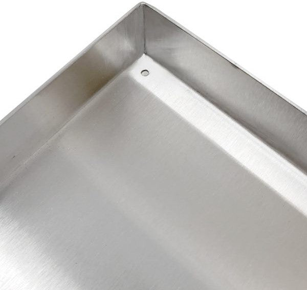 Omcan - 9″ x 12″ x 1″ Stainless Steel Pan With Drain Holes, Pack of 3 - 43512