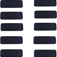 Omcan - 9" x 26" Black ABS Plastic Food and Produce Display or Merchandising Tray, Pack of 10 - 81100