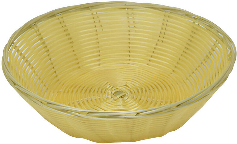 Omcan - 9″ x 2.75″ Round Natural Woven Basket, Pack of 80 - 47195
