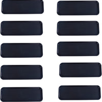 Omcan - 9″ x 30″ Black ABS Plastic Food and Produce Display or Merchandising Tray, Pack of 10 - 81101