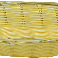 Omcan - 9″ x 4.25″ x 2″ Long Oval Natural Woven Basket, Pack of 50 - 47196