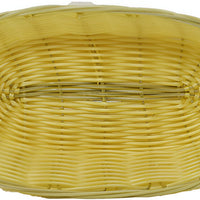 Omcan - 9″ x 4.25″ x 2″ Long Oval Natural Woven Basket, Pack of 90 - 47196