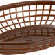 Omcan - 9" x 5" Brown Premium Plastic Oval Basket, 300/cs - 80358