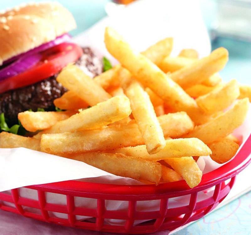 Omcan - 9" x 5" Red Premium Plastic Oval Basket, Pack of 300 - 80360