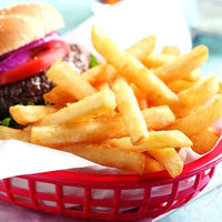 Omcan - 9" x 5" Red Premium Plastic Oval Basket, Pack of 300 - 80360