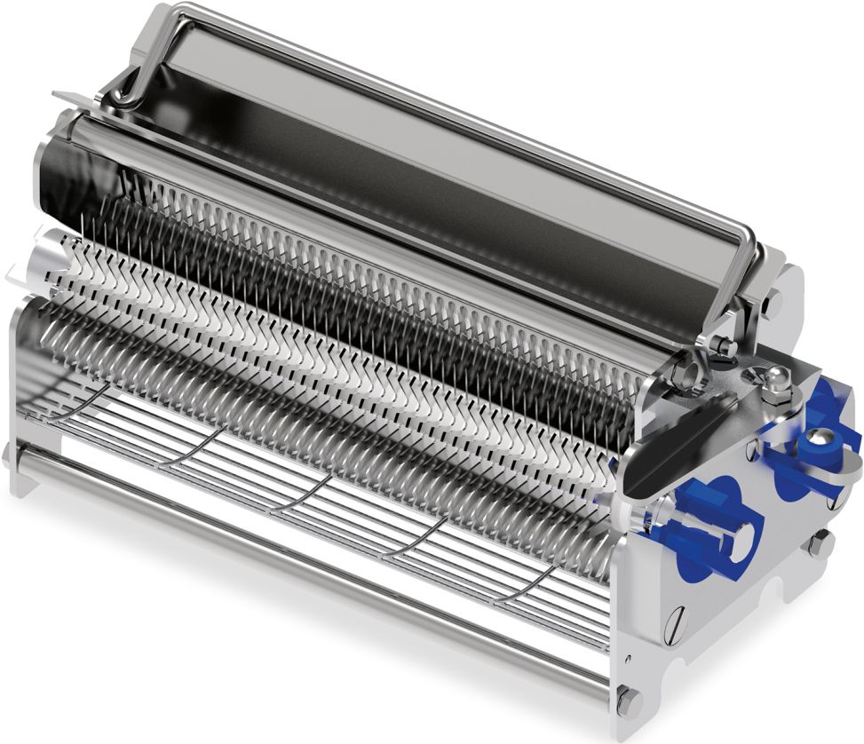 Omcan - 96-Blade Stainless Steel Tenderizer Cradle For Electric Meat Tenderizer #47709 - 47710