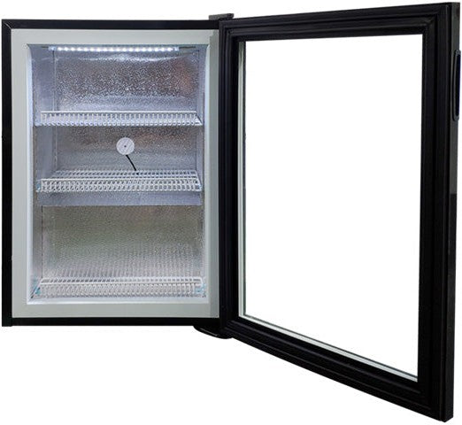 Omcan - 98 L Capacity Black Countertop Display Freezer - 47239