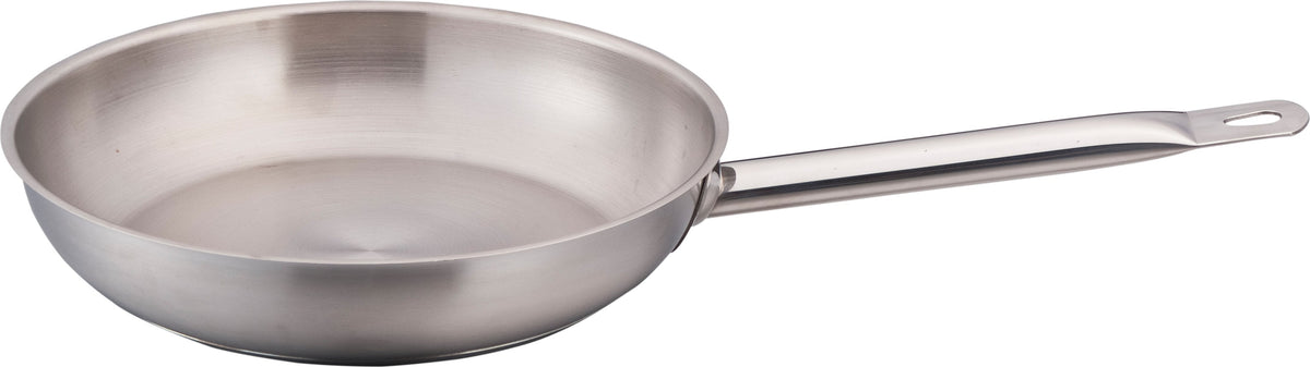 Omcan - 9.5” Stainless Steel Fry Pan, Pack of 4 - 80447