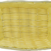 Omcan - 9.5″ x 6.25″ x 2.75″ Rectangular Natural Woven Basket, Pack of 50 - 47198