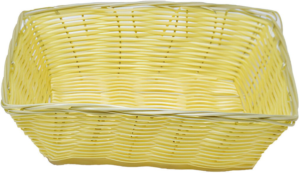 Omcan - 9.5″ x 6.25″ x 2.75″ Rectangular Natural Woven Basket, Pack of 50 - 47198