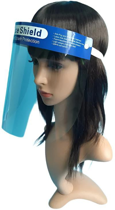 Omcan - Anti Fog Transparent Disposable Full Face Shield Cover With Head-Mounted Splash Protector Pack of 10, Pack of 3 - 46665
