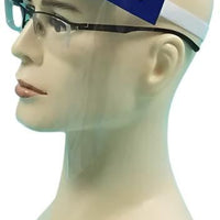 Omcan - Anti Fog Transparent Disposable Full Face Shield Cover With Head-Mounted Splash Protector Pack of 10, Pack of 5 - 46665