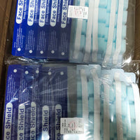 Omcan - Anti Fog Transparent Disposable Full Face Shield Cover With Head-Mounted Splash Protector Pack of 10, Pack of 5 - 46665