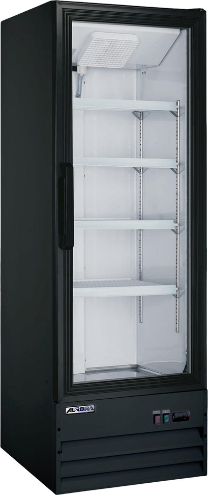 Omcan - Aurora 1 Glass Doors 22” Black Display Refrigerator - 59133