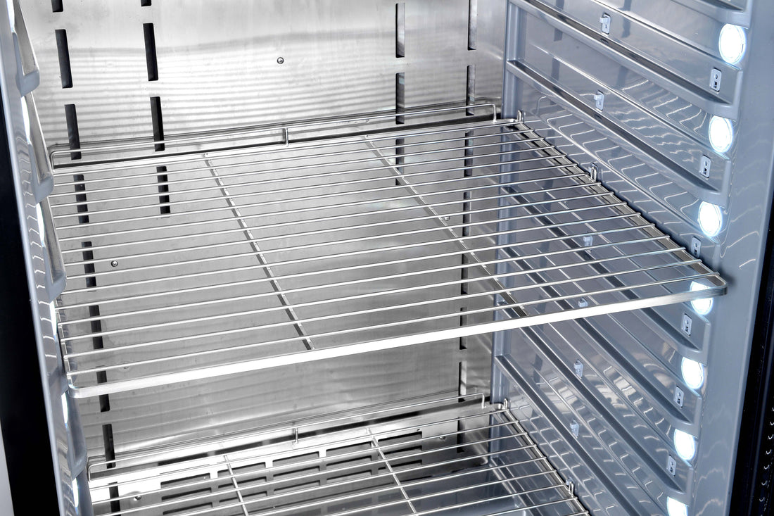 Omcan - Aurora 21.89 Cu. Ft. Single Glass Door Dry Aging Cabinet - 49000