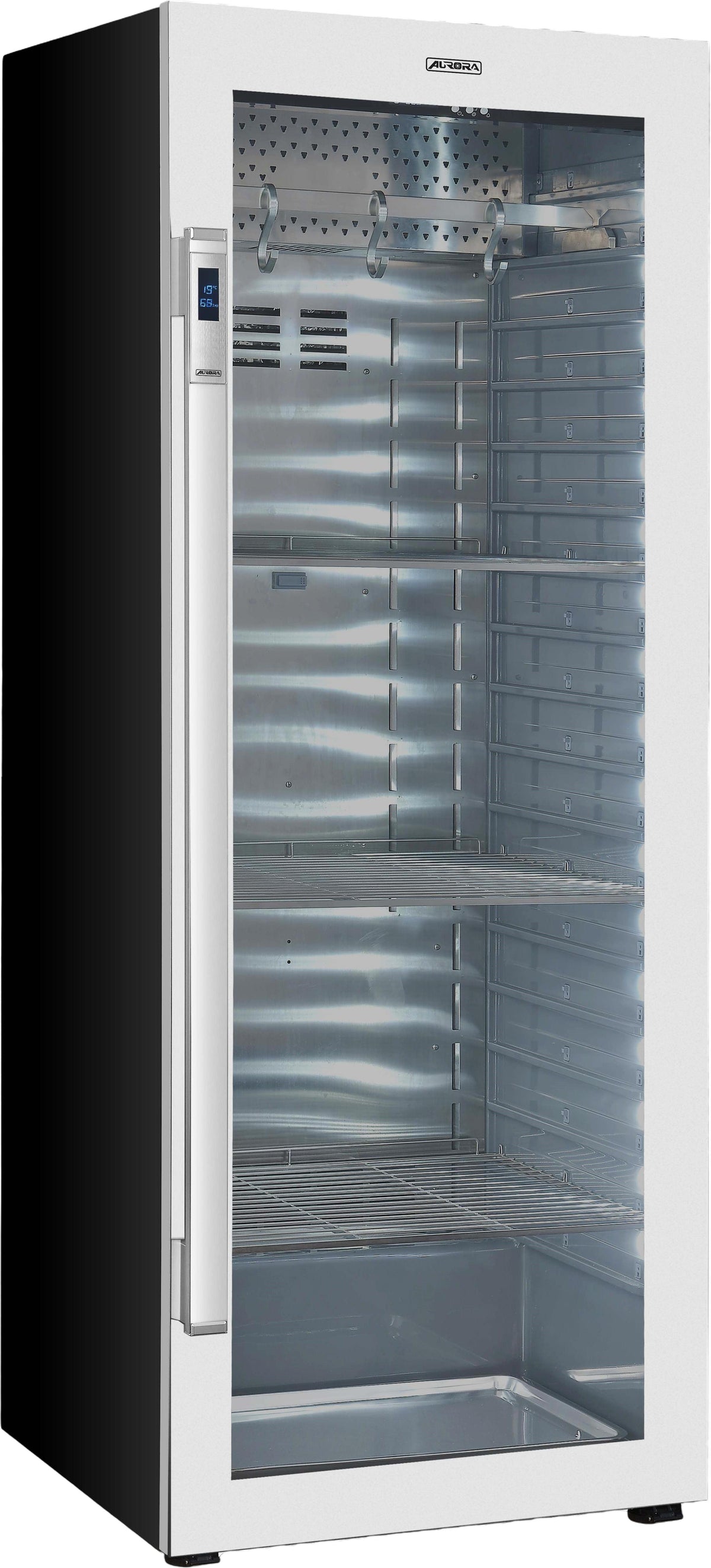 Omcan - Aurora 21.89 Cu. Ft. Single Glass Door Dry Aging Cabinet - 49000