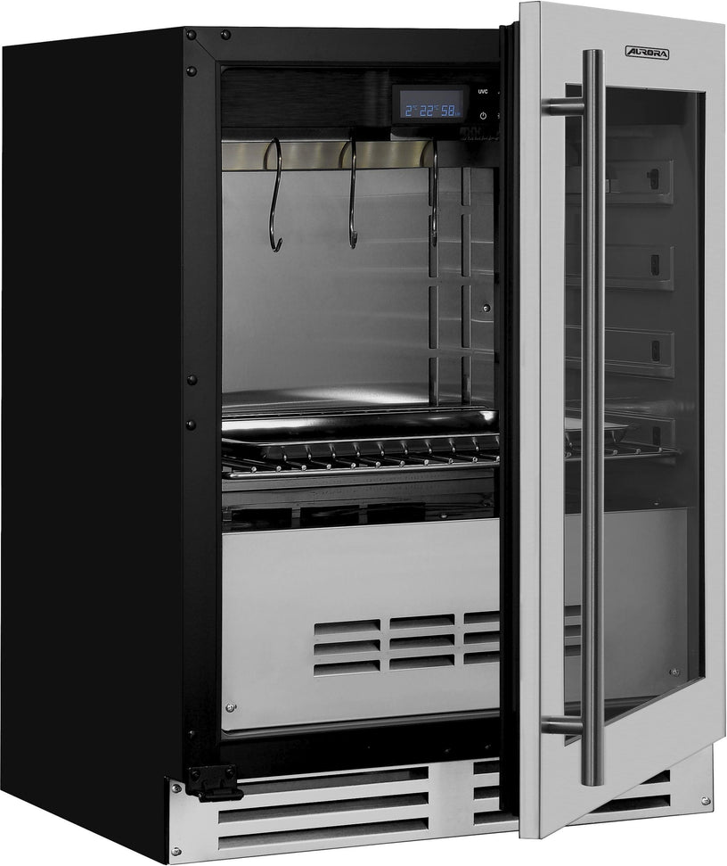 Omcan - Aurora 3.46 Cu. Ft. Single Glass Door Dry Aging Cabinet - 48401