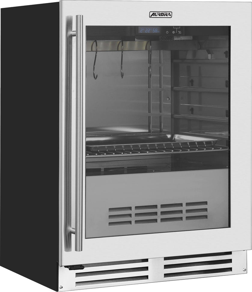 Omcan - Aurora 3.46 Cu. Ft. Single Glass Door Dry Aging Cabinet - 48401