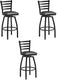 Omcan - Bar Height Metal Ladder Swivel Chair Frame For 47161/47168/47162/47163, Pack of 3 - 47593 (Seat Sold Separately)