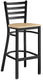 Omcan -  Black Bar Height Metal Ladder Chair Frame Fit For 44397/44515/47159/47160 - 47592 (Seat Sold Separately)