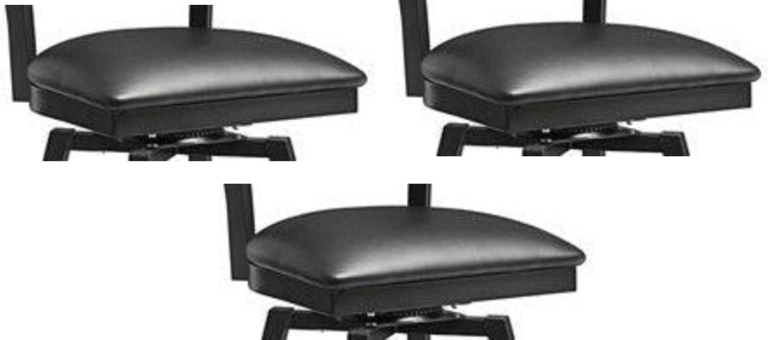 Omcan - Black Color Vinyl Seat For 47593 Chair Frame, Pack of 3 - 76554 (Chair Frame Sold Separately)