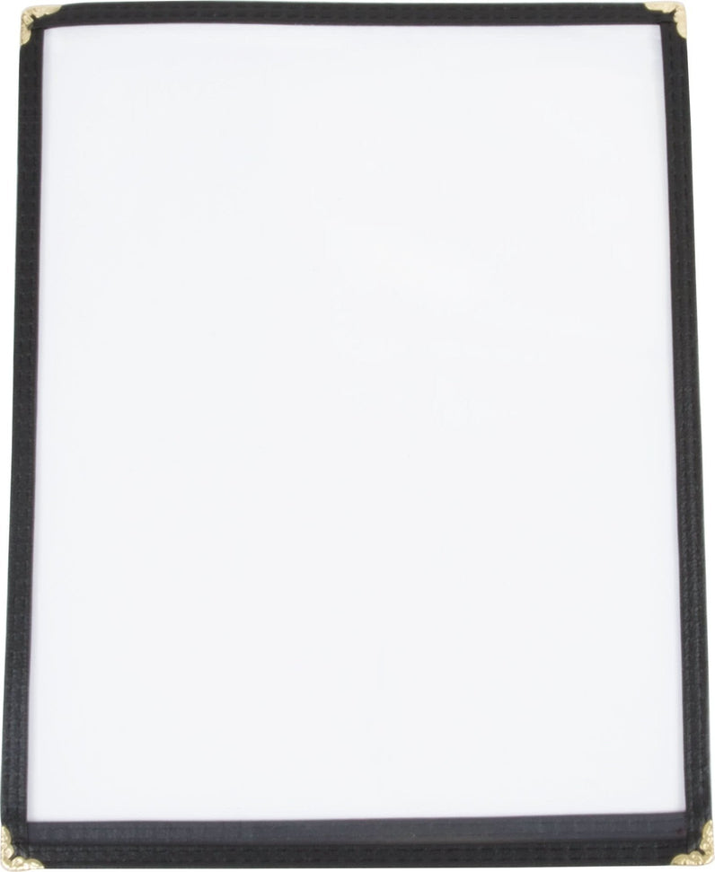 Omcan - Black Double Fold Menu Holder, Pack of 40 - 39794