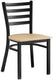 Omcan - Black Metal Ladder Dinning Chair Frame Fit For 44396/44514/47159/47160, Pack of 2 - 47594 (Seat Sold Separately)