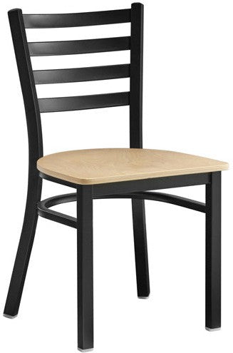 Omcan - Black Metal Ladder Dinning Chair Frame Fit For 44396/44514/47159/47160, Pack of 3 - 47594 (Seat Sold Separately)
