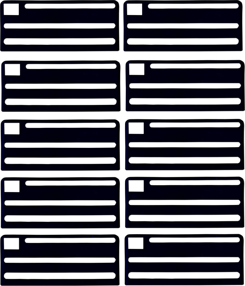 Omcan - Black Plastic Insert For Extra Small Stainless Steel Knife Rack, Pack of 10 - 17882