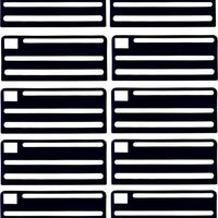 Omcan - Black Plastic Insert For Extra Small Stainless Steel Knife Rack, Pack of 10 - 17882