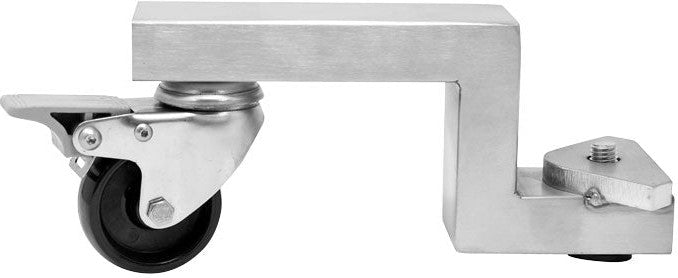 Omcan - Black Stainless Steel Swivel Caster with Brake For 26 lb, 48 lb, and 65 lb. Capacity, Pack of 2 pc - 69577