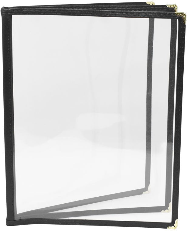 Omcan - Black Three Page Menu Holder, Pack of 20 - 39802