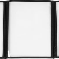 Omcan - Black Triple Fold Menu Holder, Pack of 25 - 39798