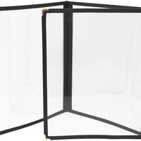 Omcan - Black Triple Fold Menu Holder, Pack of 25 - 39798