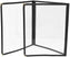 Omcan - Black Triple Fold Menu Holder, Pack of 25 - 39798